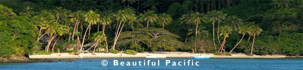 a secluded beach resort in the south pacific