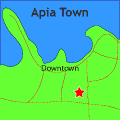 map showing location of outrigger hotel apia