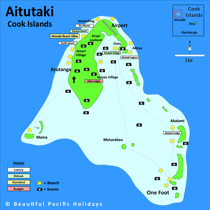 aitutaki map