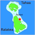 map showing location of hawaiki nui resort raiatea