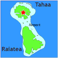 map showing location of pension hibiscus tahaa