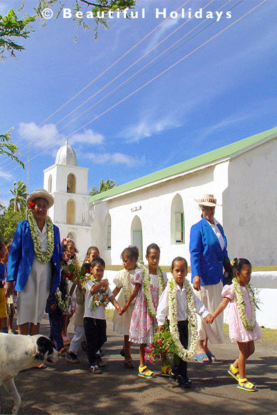church on atiu island