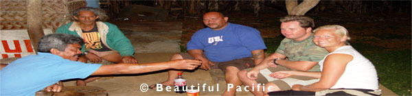 atiu scene showing locals drinking bush beer