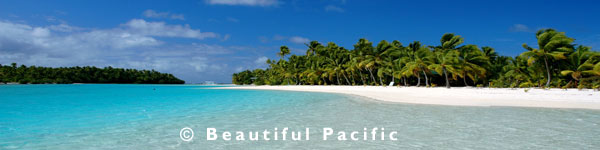 tourists sunbathing on a beach rarotonga island