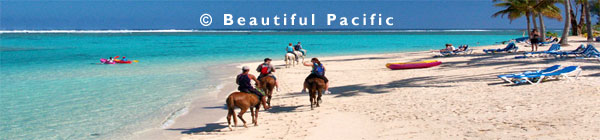 horseriding on a family holiday in rarotonga