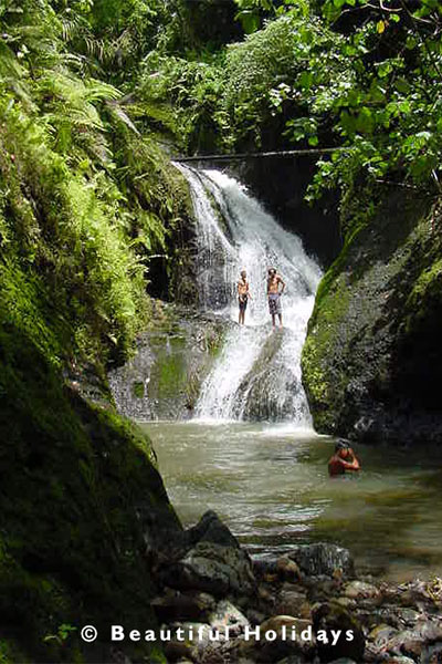 waterfall on rarotonga
