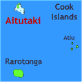 map showing cook islands hotels