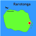 map showing cook islands hotels