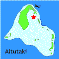 map showing hotel location on aitutaki