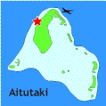 map showing hotel location on aitutaki