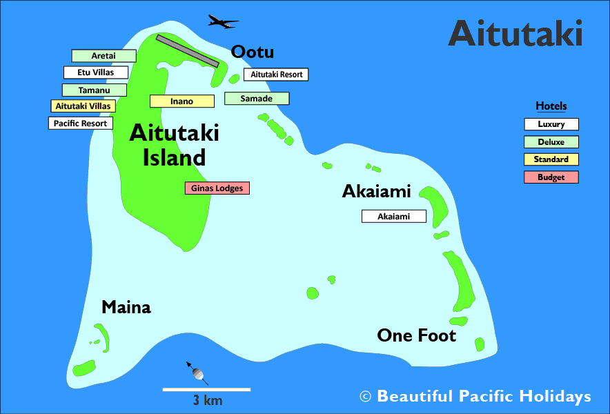 aitutaki accommodation locations