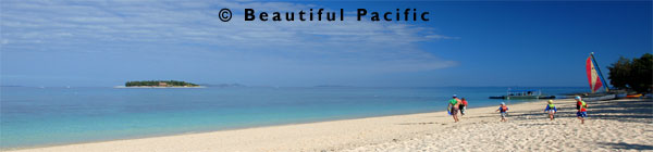 beach fun on a family holiday in fiji