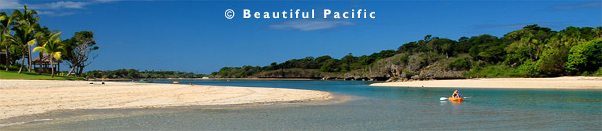 tropical beach on the coral coast fiji