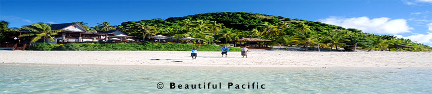 island welcome at a luxury resort in fiji