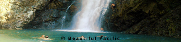 waterfall along navua river