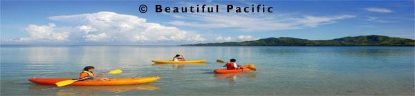 kayaking in lagoon