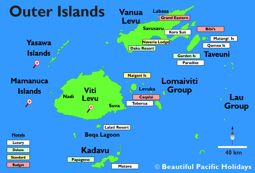 yasawa  accommodation locations