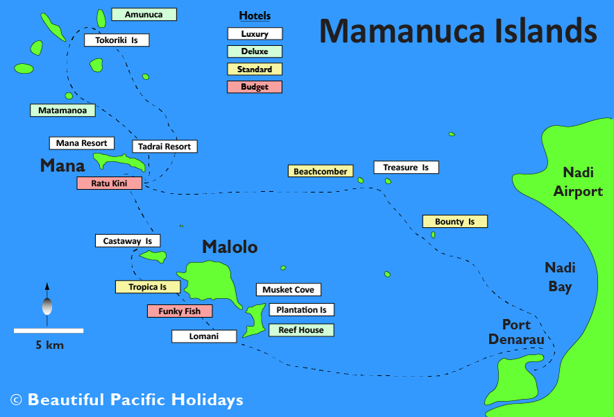 mamanuca accommodation locations