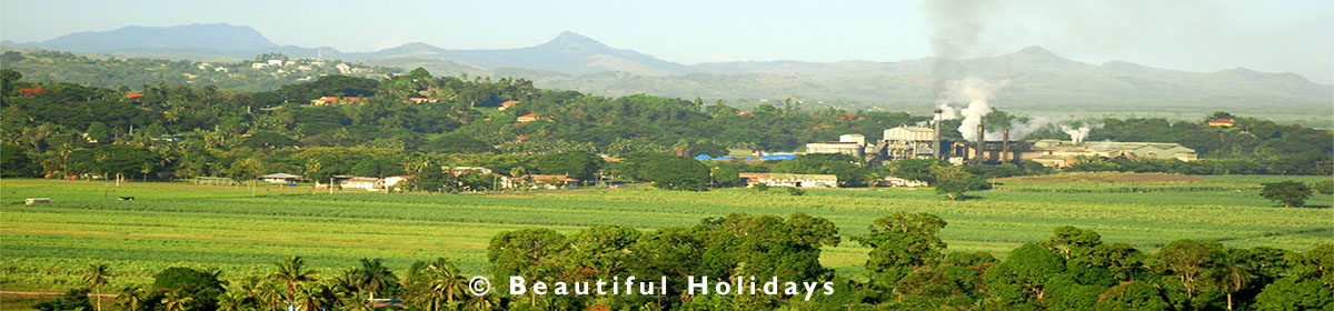 sugar mill and cane fields of vanua levu