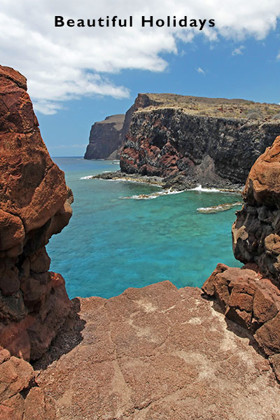 iconic sight on lanai, a natural platform for jumping into the sea