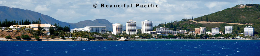 view of hotels in noumea's anse vata beach