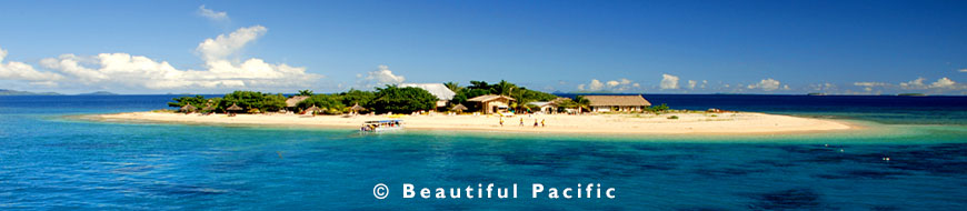 beach at a popular holiday resort in fiji