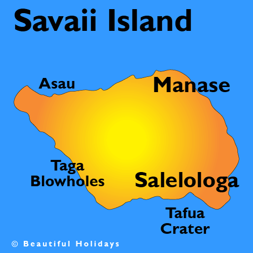 map of savaii samoa