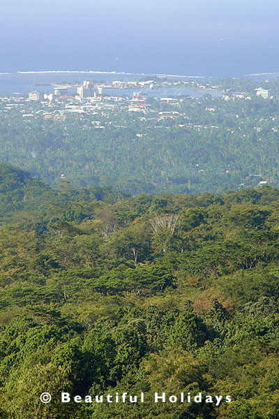 view of apia from vailima hill