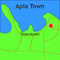 map showing location of pasefika inn apia