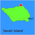 map showing location of tanu beach fales samoa