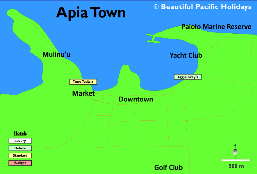 map of the apia hotel locations