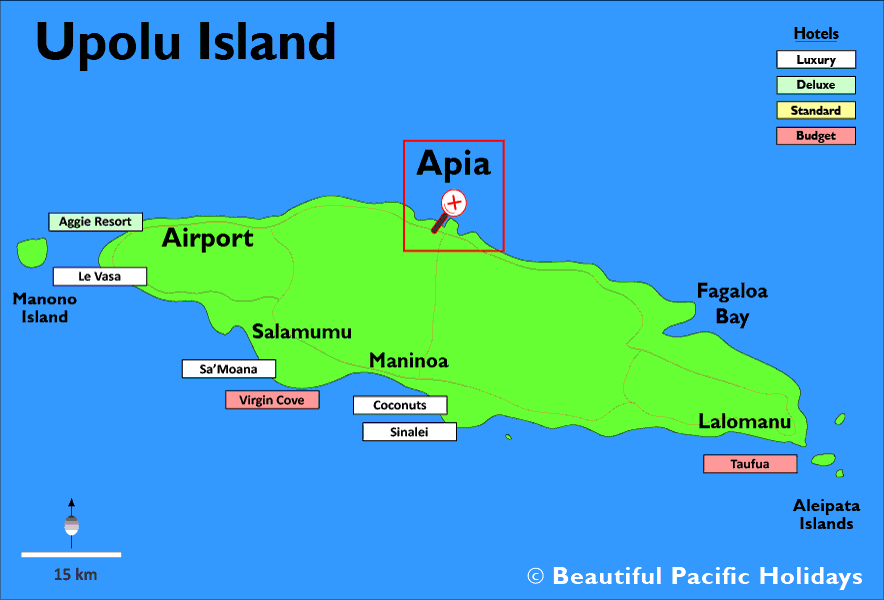 map of upolu island hotel locations