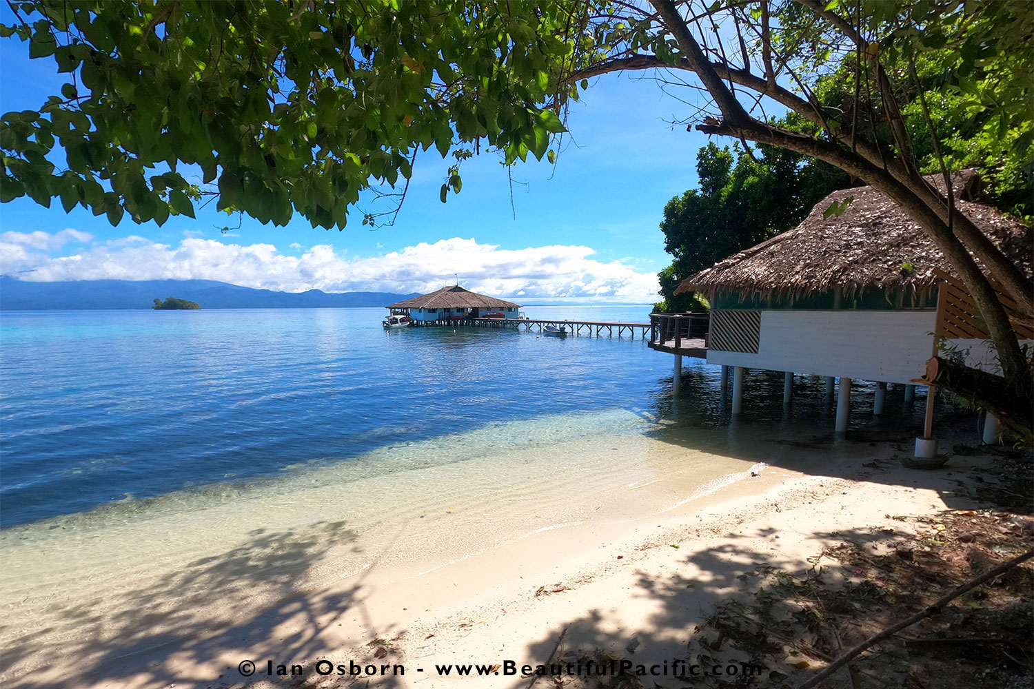 a secluded beach resort in the solomon islands