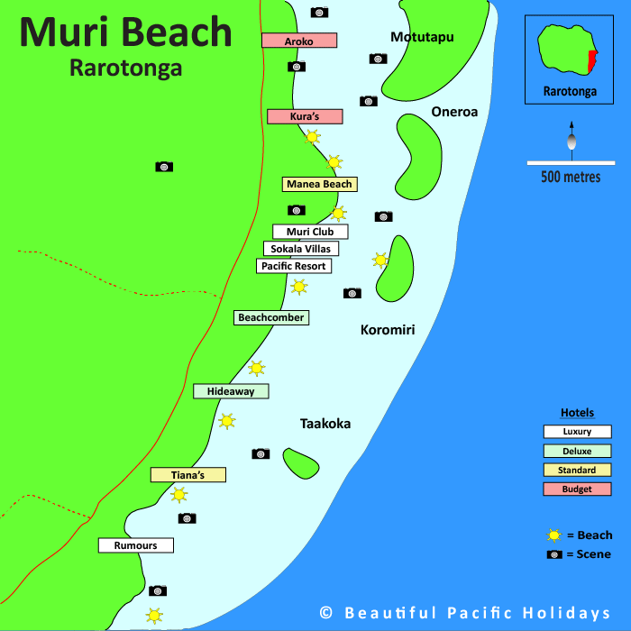 muri beach map