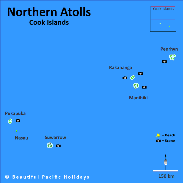 northern atolls map south pacific islands