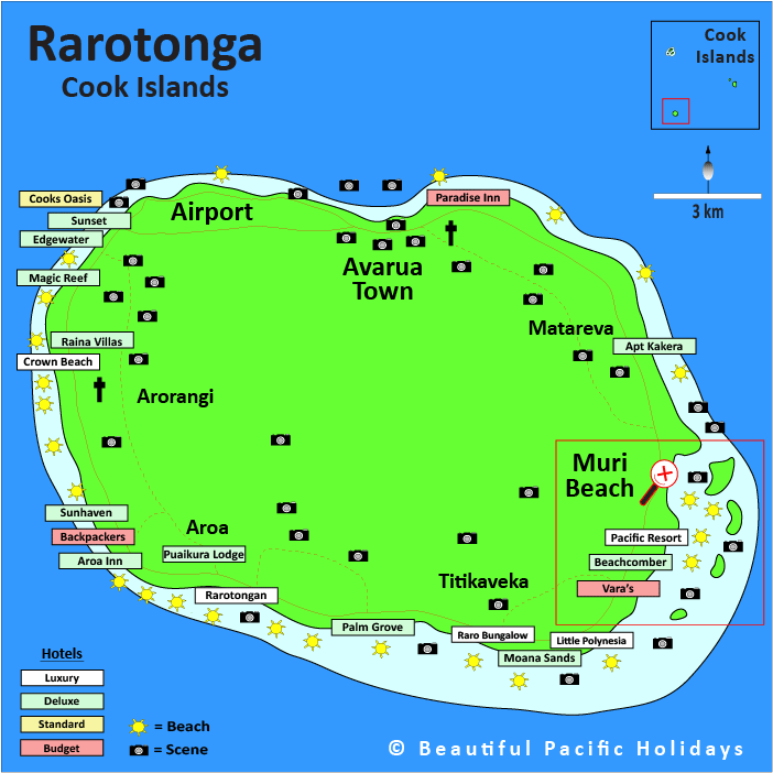 rarotonga map