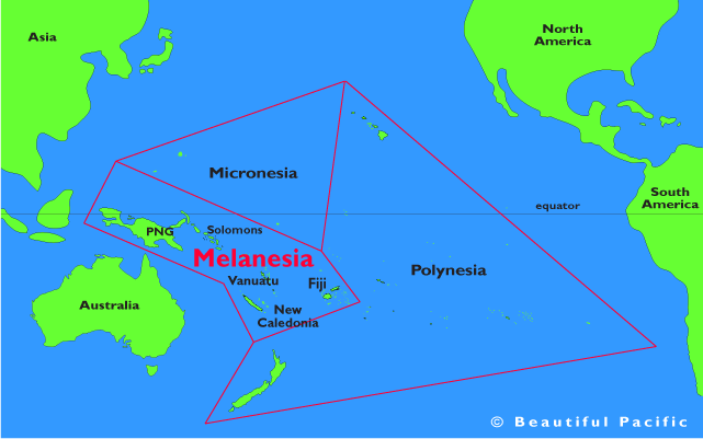 map of melanesia