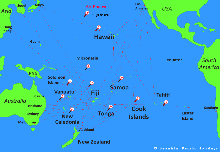 map of the south pacific islands