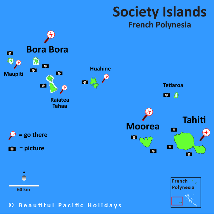 french polynesia map south pacific islands