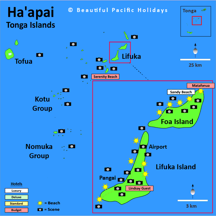 map haapai islands