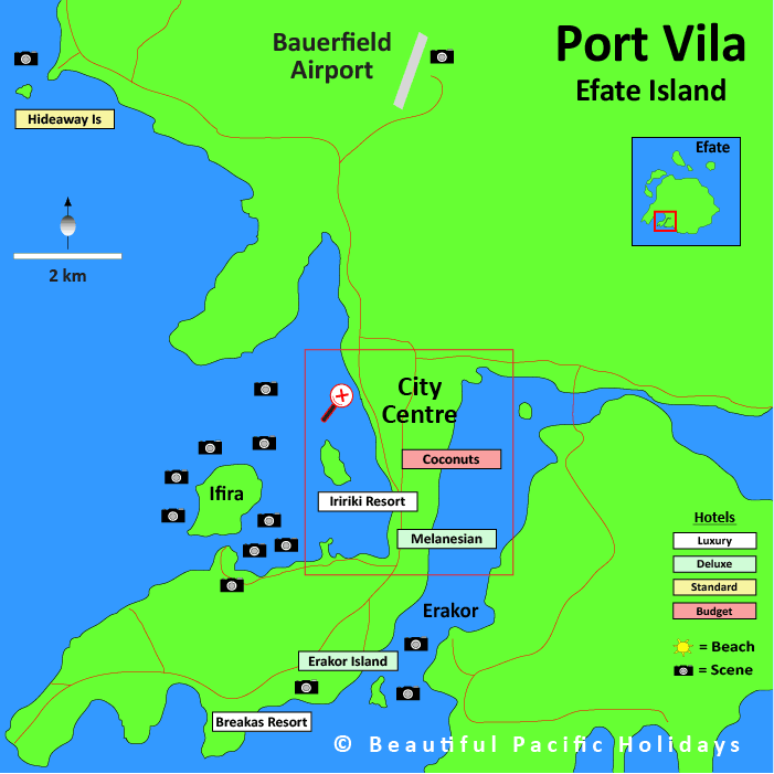port vila map south pacific islands