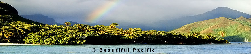 view from a resort on moora island