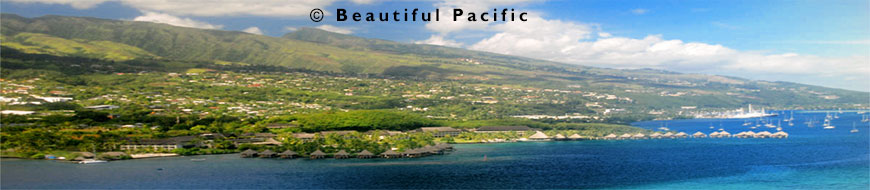 aerial view of a hotel on tahiti island