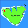 map showing location of fare vaihere moorea
