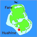 map showing location of hotel mahana huahine