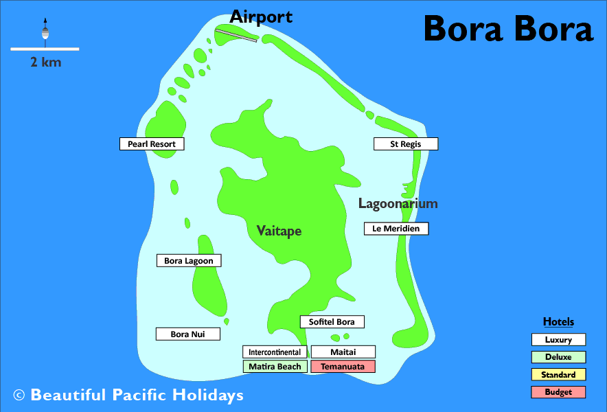 bora accommodation locations