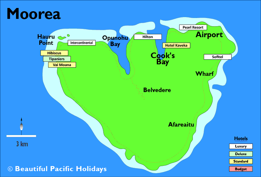 moorea accommodation locations