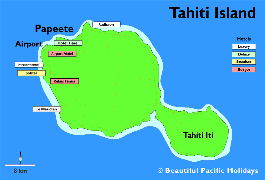tahiti accommodation locations