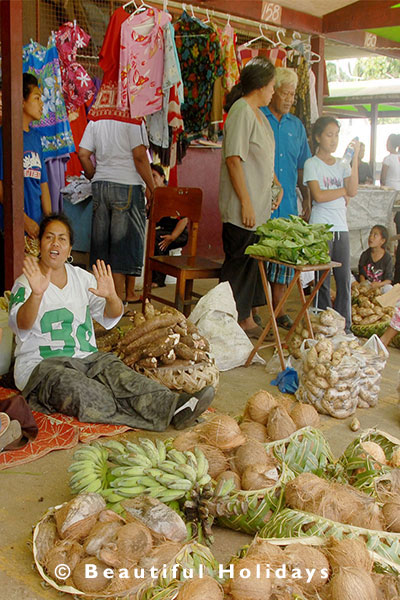 fresh fruit and vegetables sold at market