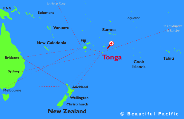map of tonga in the south pacific